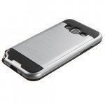 Wholesale Samsung Galaxy Core Prime Prevail LTE G360 Armor Hybrid Case (Silver)